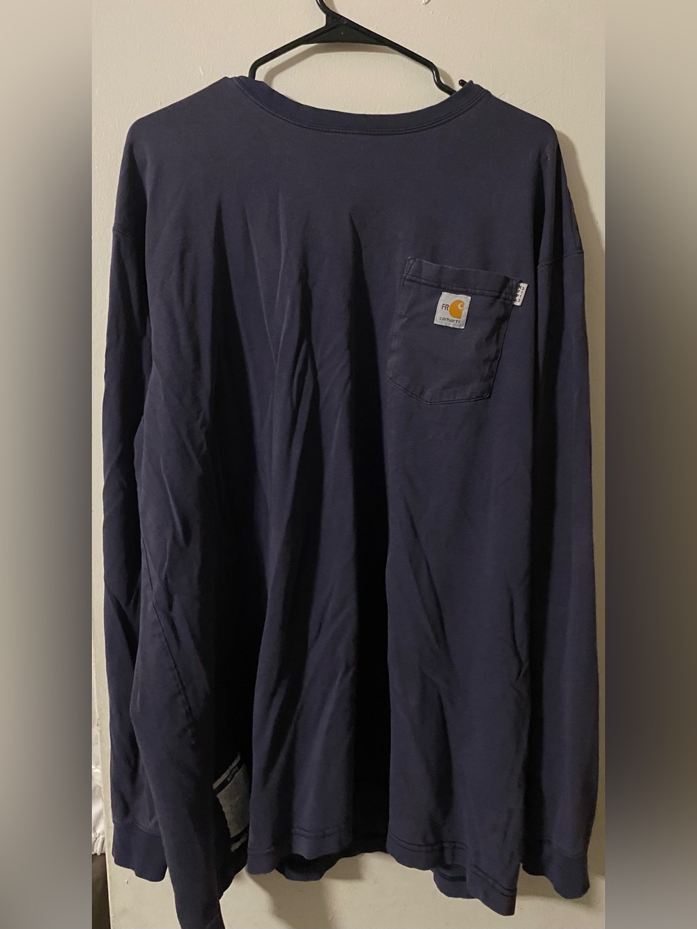 Carhartt FR Men’s Long-Sleeve Pocket T-Shirt — Navy